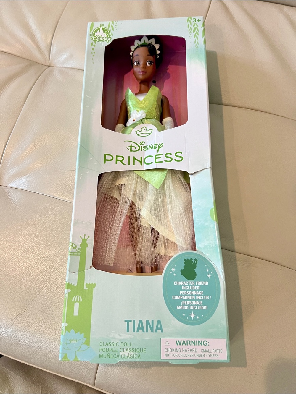 Disney Princess Tiana Doll in Light Green and Cream Gown